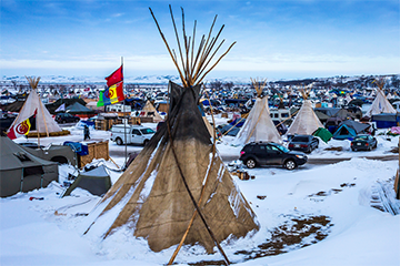 North Dakota protesters have frozen progress on pipeline installation